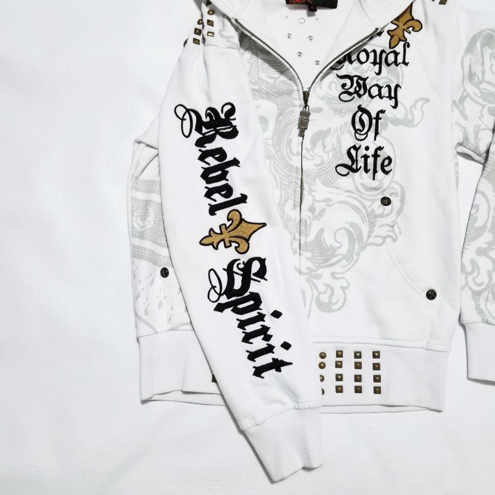 SOLD - Rebel Spirit Hoodie w/ Studs & Rhinestones - NWOT - Picture 7 of 11